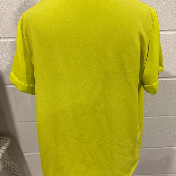 Zara Basics Small Collared Top – Light Yellow/Green Shade - Picture 3 of 8